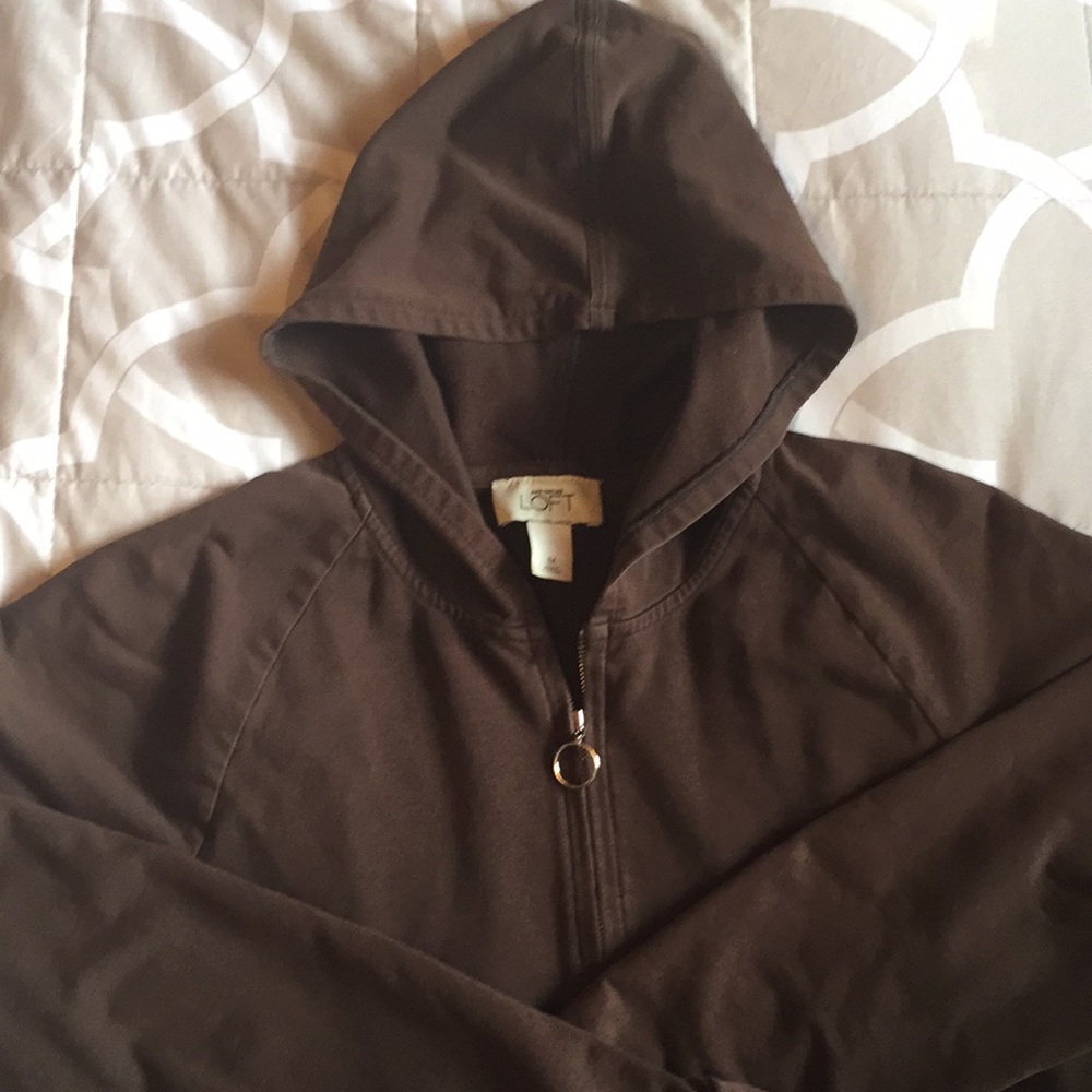 Brown hoodie, Anne Taylor LOFT, size medium.
